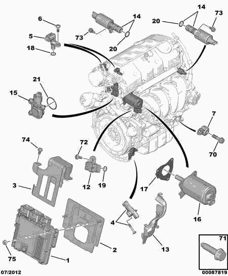 PEUGEOT (DF-PSA) 1920 PL - Tesnilka, sesalni razdelilnik parts5.com