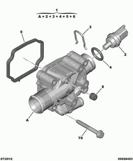 PEUGEOT 1336 Z0 - Termostat,lichid racire parts5.com