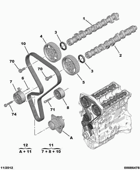 PEUGEOT (DF-PSA) 16 095 258 80 - Set pompa apa + curea dintata parts5.com