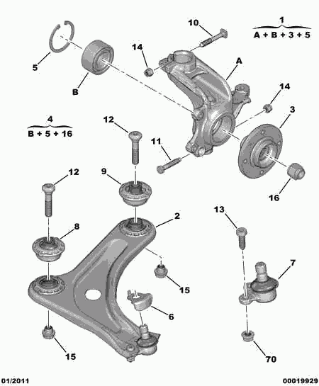 CITROËN 3350.86 - Komplet kolesnega lezaja parts5.com