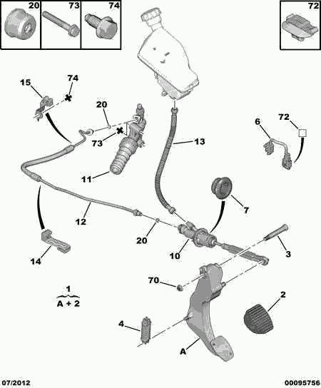 CITROËN 2182 16 - Slave Cylinder, clutch parts5.com