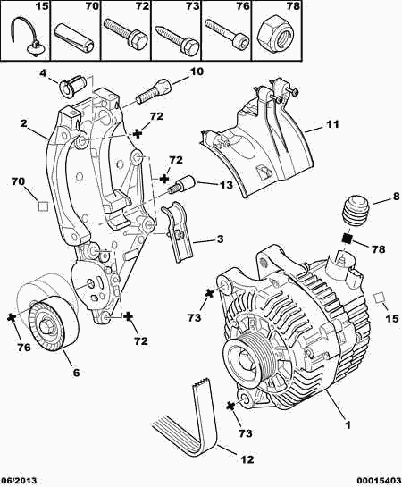 PEUGEOT (DF-PSA) 5750 XN - V-Ribbed Belt parts5.com