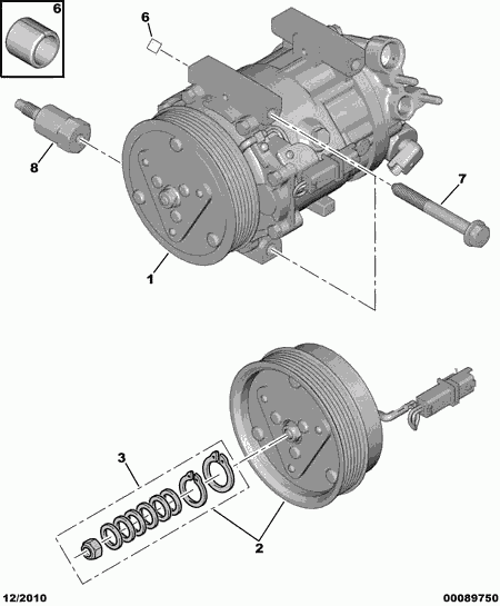 PEUGEOT 6453.RE - Компресор, климатизация parts5.com