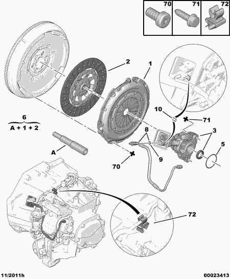 PEUGEOT 2041.84 - Rulment de presiune, ambreiaj parts5.com