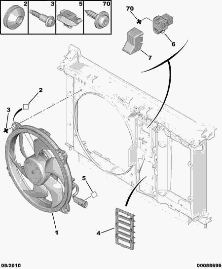 CITROËN 1253.K2 - Fan, radiator parts5.com