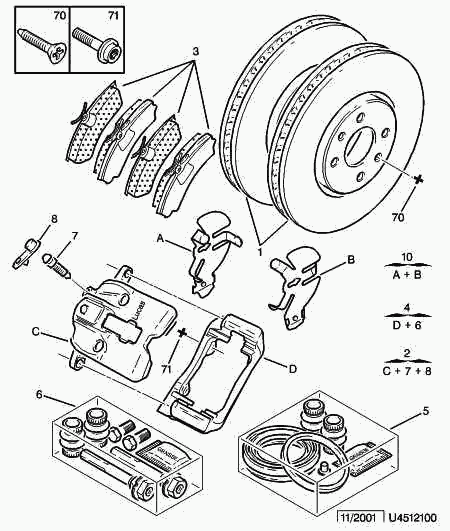 CITROËN 4252-13 - Piduriklotsi komplekt,ketaspidur parts5.com