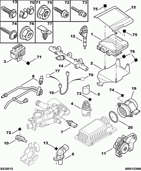 CITROËN 1920.7V - Sensor, crankshaft pulse parts5.com