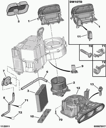 CITROËN 6447 HP - Filter, interior air parts5.com