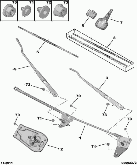 CITROËN 6426 XQ - Metlica brisalnika stekel parts5.com