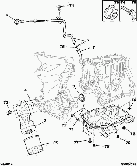 PEUGEOT 1109 AZ - Filtr oleju parts5.com