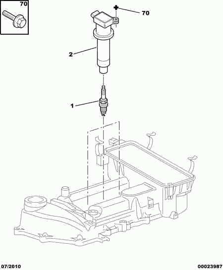 PEUGEOT 5970.C0 - Bobina de inductie parts5.com