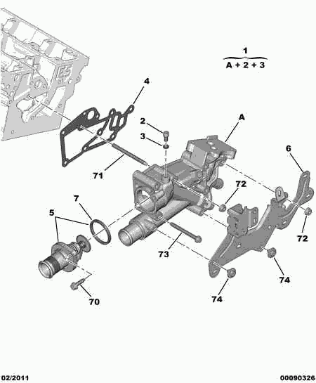 PEUGEOT 1338 A0 - Thermostat, coolant parts5.com