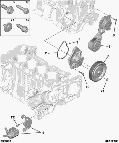 PEUGEOT 1201 L8 - Additional Water Pump parts5.com