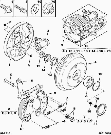 CITROËN 4241 L3 - Sada brzdových čeľustí parts5.com