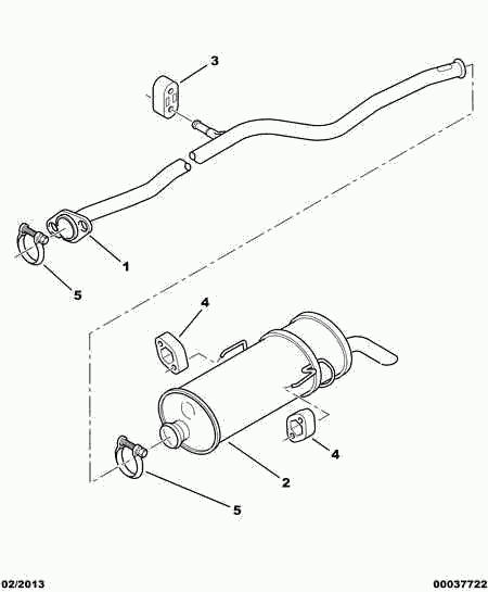 CITROËN 1717 T0 - Racord evacuare parts5.com