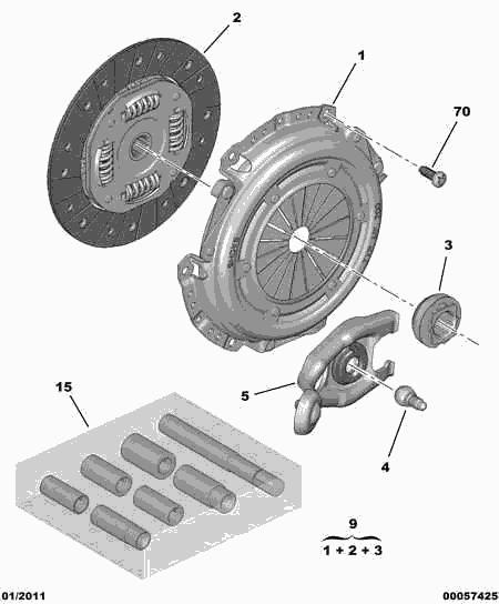 CITROËN 2050.Q7 - Set ambreiaj parts5.com