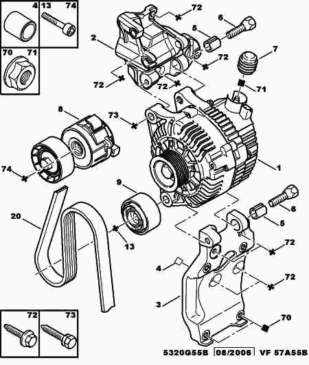 PEUGEOT 5750.XR - V-Ribbed Belt parts5.com