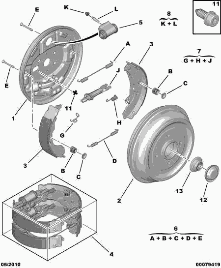 DS 4241 P1 - Garnitura zavorne celjusti parts5.com