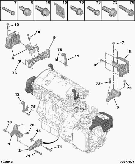 CITROËN 1806 96 - Suport motor parts5.com