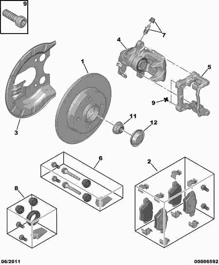 CITROËN 4253 99 - Set placute frana,frana disc parts5.com