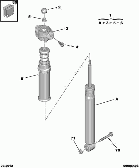 CITROËN 5206 CH - Tlumič pérování parts5.com