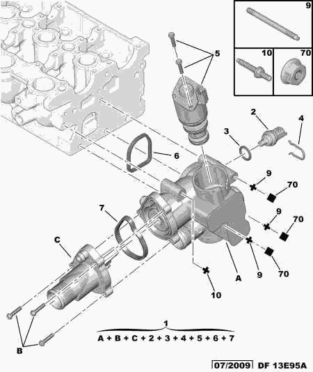 CITROËN/PEUGEOT 1336 X1 - Termostat,lichid racire parts5.com