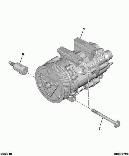 PEUGEOT 6453.QP - Compressor, air conditioning parts5.com