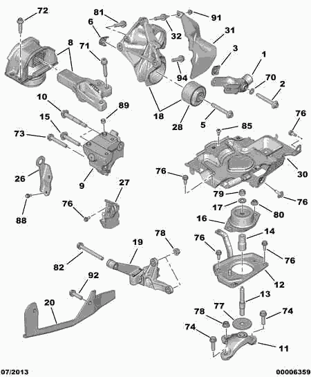 PEUGEOT 1844 68 - Holder, engine mounting parts5.com