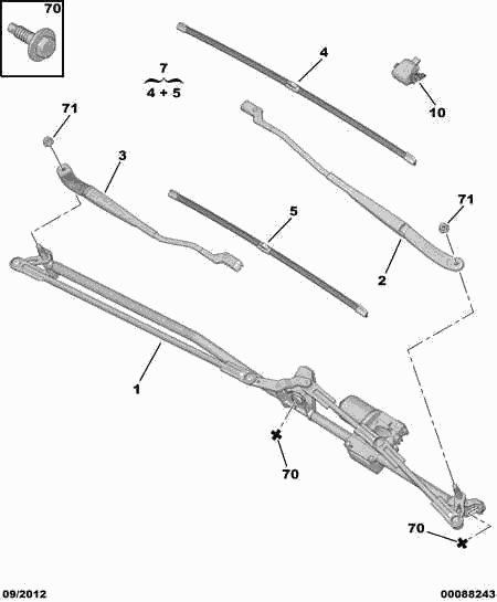 CITROËN 6423 H5 - Wiper Blade parts5.com