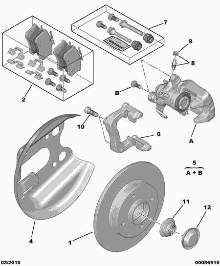 Skoda 4254 C1 - Sada brzdových platničiek kotúčovej brzdy parts5.com