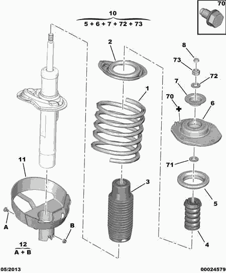 PEUGEOT 5031-82 - Rulment sarcina suport arc parts5.com