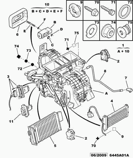 CITROËN/PEUGEOT 6441 L2 - Upor, ventilator notranjega prostora parts5.com