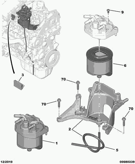 CITROËN 1906 E6 - Filtru combustibil parts5.com