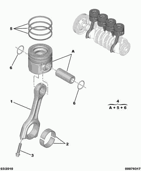 PEUGEOT 0628 V8 - Piston parts5.com