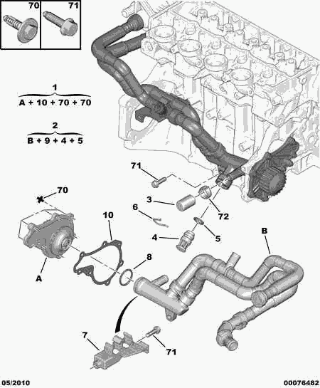 CITROËN/PEUGEOT 1201 G8 - Pompe à eau parts5.com