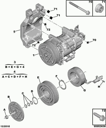 CITROËN 6453.QG - Kompresor klimatizácie parts5.com