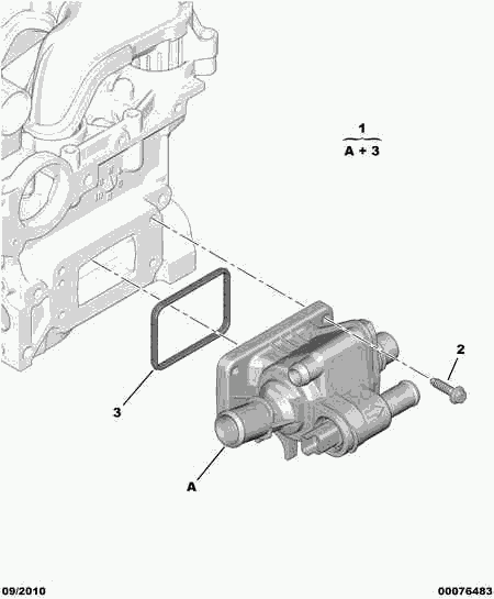 PEUGEOT 1336 V6 - Thermostat, coolant parts5.com