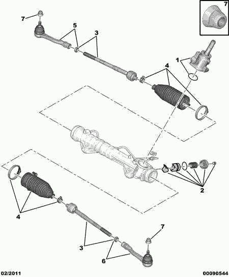 CITROËN 3817 89 - Наконечник рулевой тяги, шарнир parts5.com