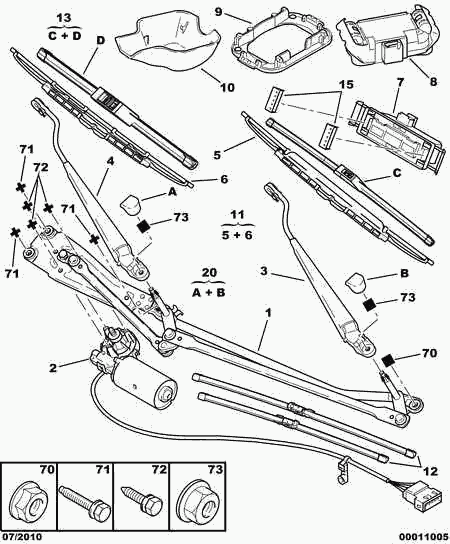 PEUGEOT (DF-PSA) 6423 L9 - Wischblatt parts5.com