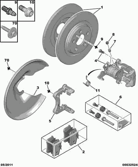 RENAULT 4252 33 - Fren balata seti, diskli fren parts5.com