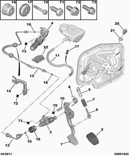 PEUGEOT 2182 07 - Pompa centrala, ambreiaj parts5.com