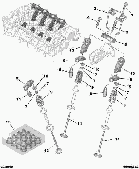 PEUGEOT 0942.87 - Culbutor supapa parts5.com