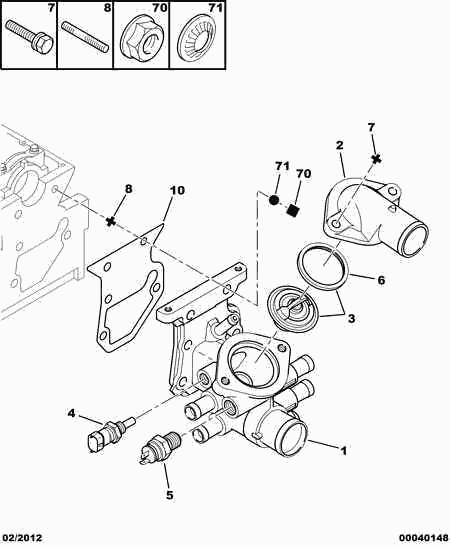 CITROËN 1338.C7 - Senzor, temperatura rashladne tečnosti parts5.com