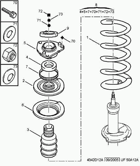 CITROËN 5033 57 - Lastik dayanak, Süspansiyon parts5.com