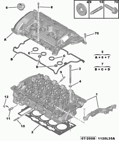 PEUGEOT 0249.F4 - Set garnituri, Capac supape parts5.com