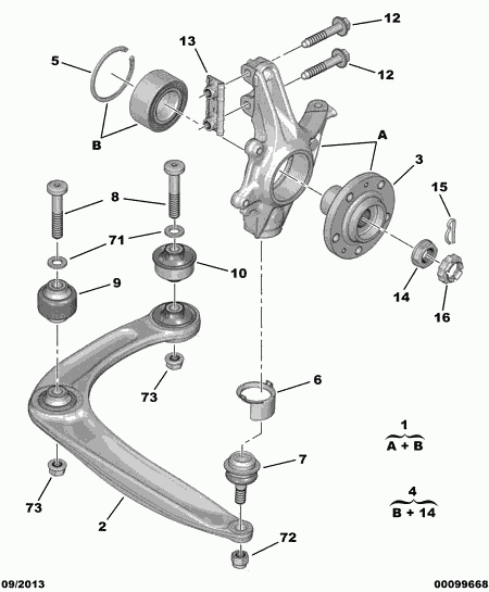 PEUGEOT 3350.84 - Wheel hub, bearing Kit parts5.com