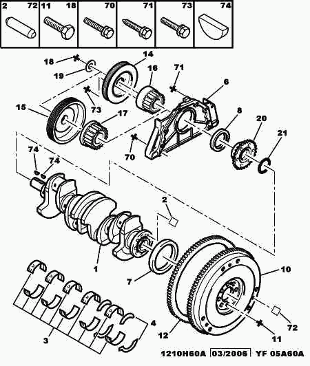 PEUGEOT 0127.45 - Shaft Seal, crankshaft parts5.com