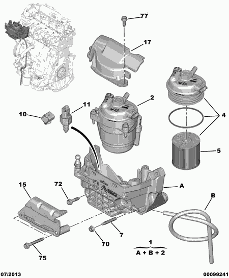 CITROËN 98 013 666 80 - Filter za gorivo parts5.com