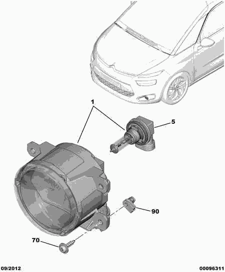 CITROËN 6208 Q3 - Proiector ceata parts5.com