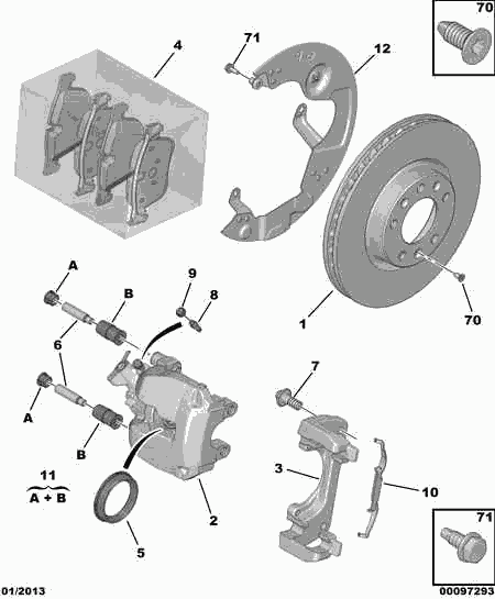 Opel 4249 K1 - Disc frana parts5.com